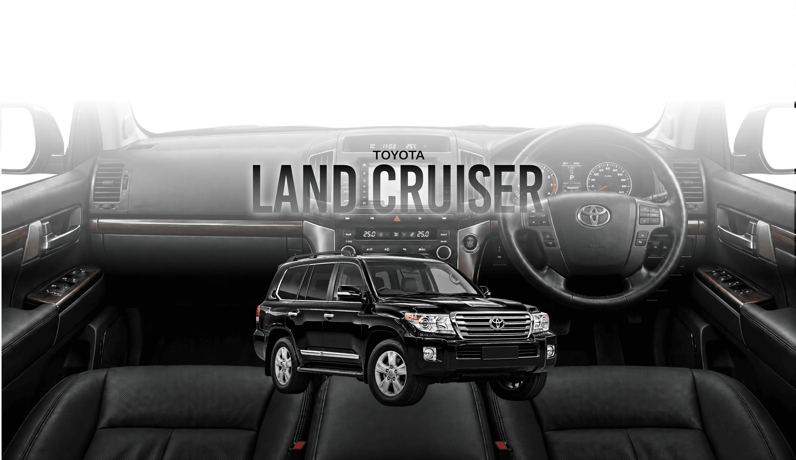 Toyota Land Cruiser LC200 exterior and interior before the OPUS conversion